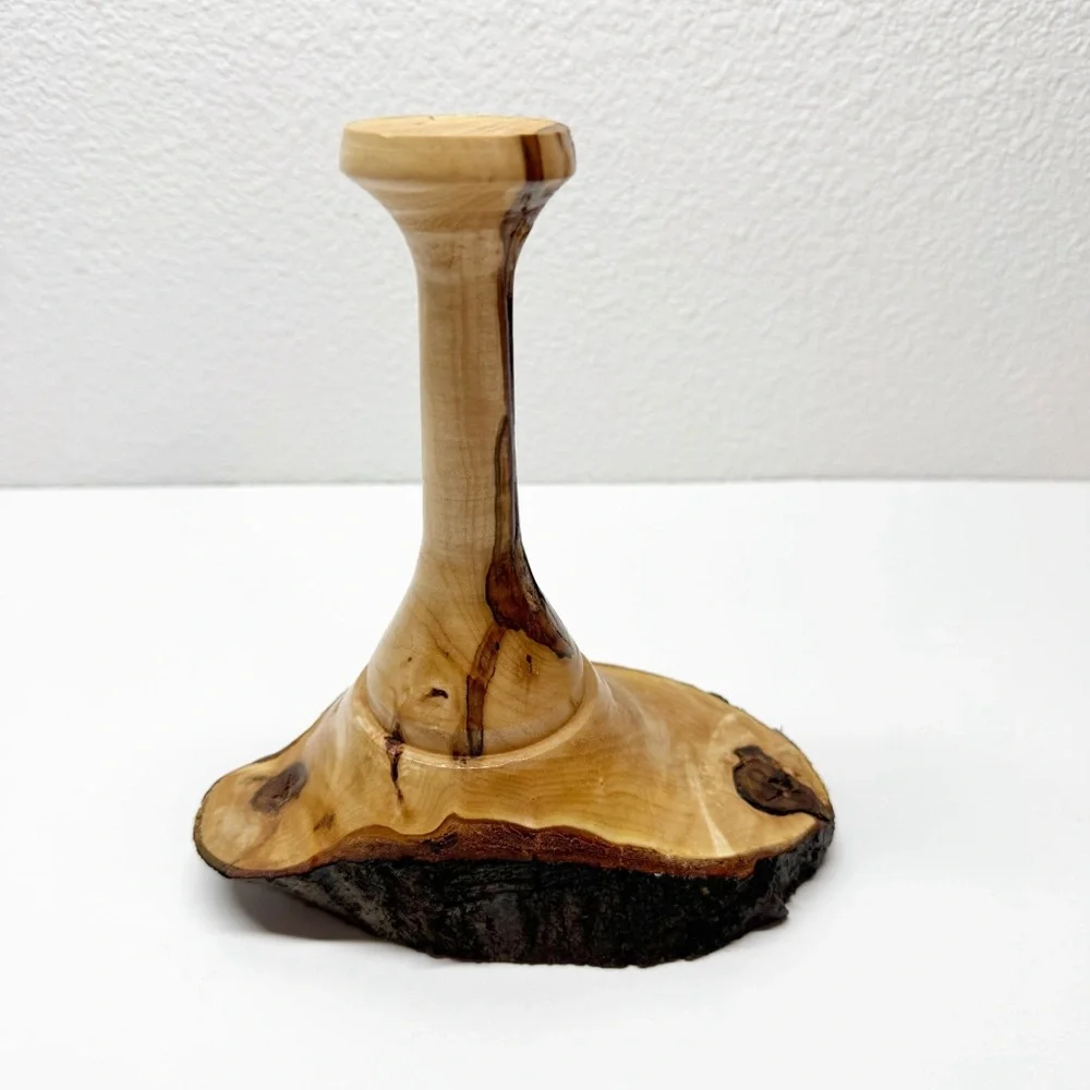Hand Crafted Wood Spindle Bud Vase S1